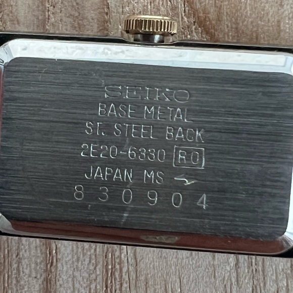 Seiko Ladies Watch Unique Two Tone Bracelet White Rectangular Dial - Picture 10 of 15